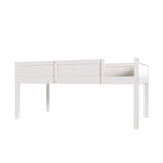 Triple Bed, Loft High Fence Design, Children's, Solid Wood, White