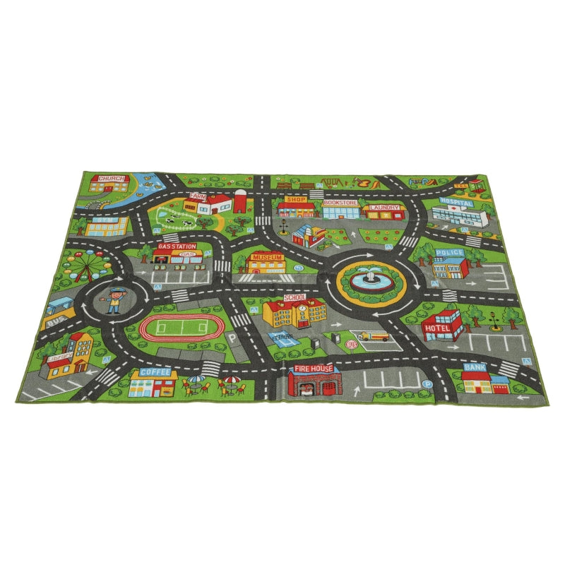 Baby Play Mat, 200x150cm Non-slip with City Motif