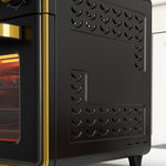 Small Oven 20L 1400W 90-230℃ 1 Hour Timer 3 Shelf Positions Iron Black
