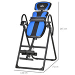 Inversion Table Foldable, Adjustable Backrest, Metal ABS Black Blue