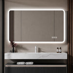 LED Bathroom Mirror 60x100 cm - Anti-Fog Dimmable Frosted Glass