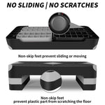 Aerobic Stepper 68.5cm (27") Adjustable Height Workout Step Platform Gray