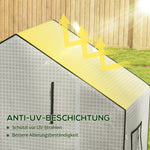 Greenhouse Replacement PE Film Cover, UV Protection Roll-Up Door Side Window, 140x73x190cm, White