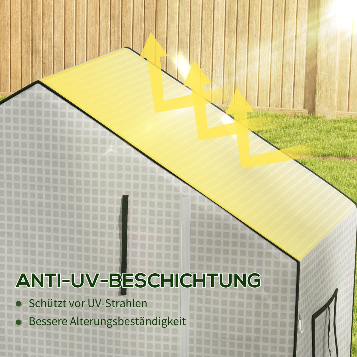 Greenhouse Replacement PE Film Cover, UV Protection Roll-Up Door Side Window, 140x73x190cm, White