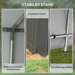 Garage Tent 2.1x3.6m Storage UV Protection Water-Repellent, Dark Grey