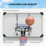 Basketball Hoop Wall-Mounted 113x61x73cm Outdoor Steel, Black