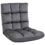Floor Chair 3-in-1 Foldable 13-Position Grey
