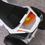 Children's motorcycle ride-on vehicle with music, stable & safe, white