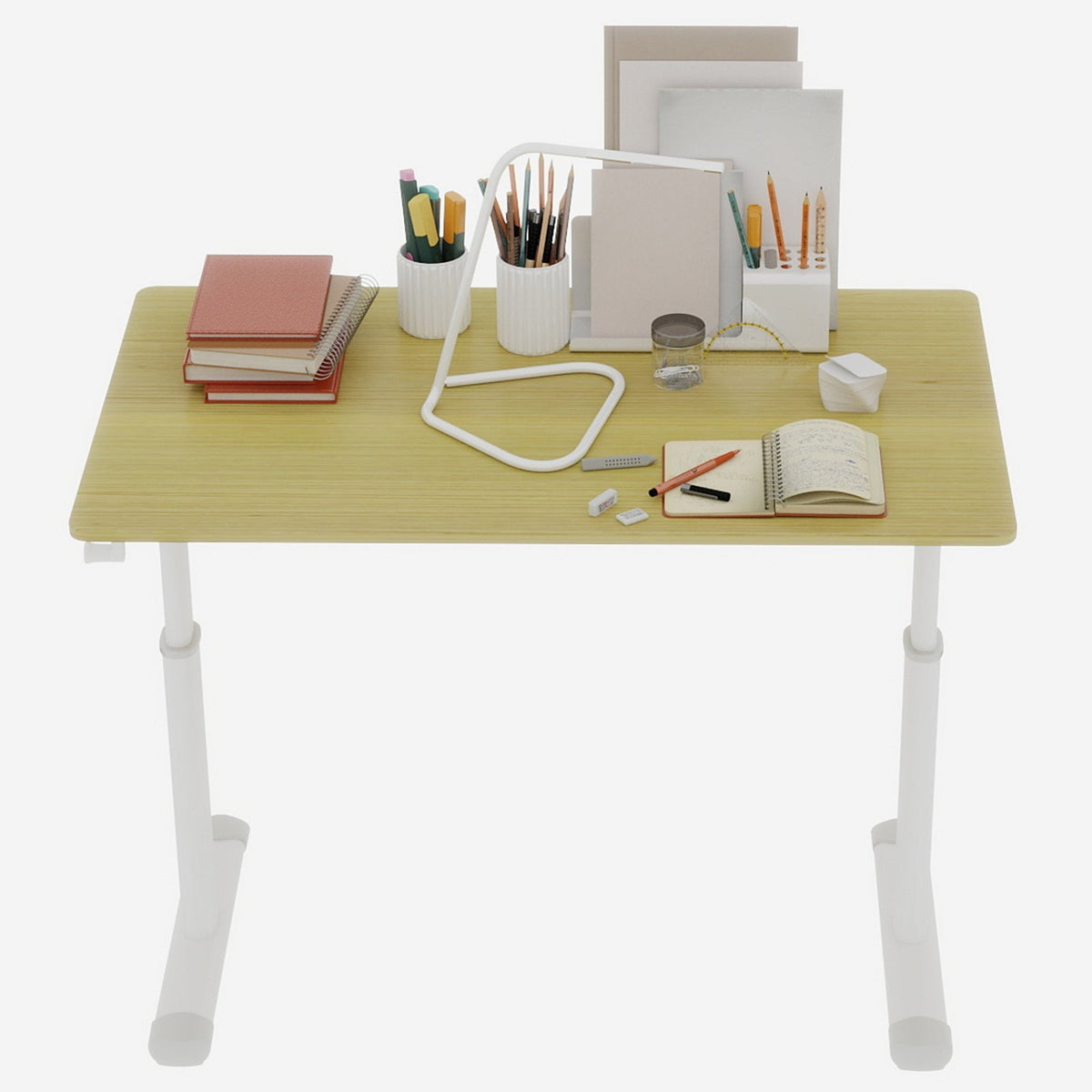 Adjustable Study Desk Height-Adjustable Multi-Purpose Compact Design, Home/Office