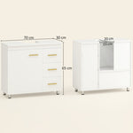 Bathroom Vanity Unit, 3-Tier Design, White