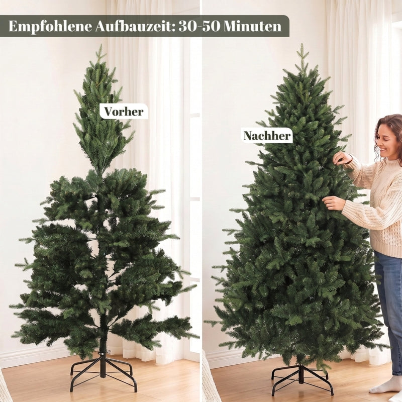 Artificial Christmas Tree 180cm with 1237 Tips - Green