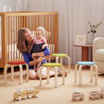 Stacking Stools, 4-pack with Felt Foot Pads, Birch Plywood
