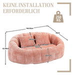 Bean Bag Sofa Lounger High Back Chair Indoor & Outdoor, Pink Chenille