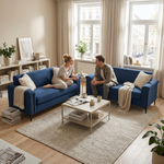 Sofa Set 2-Seater 172cm Space-Saving 2-Piece - Fabric