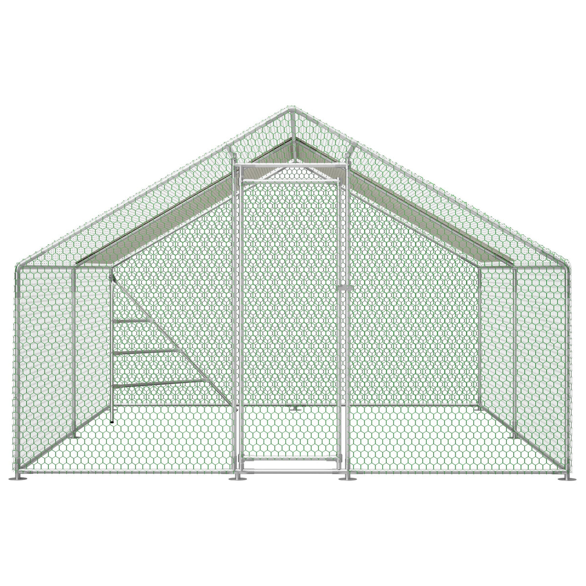 Aviary/Chicken Coop 3x4m Climbing Frame Roof Safety Lock - Metal