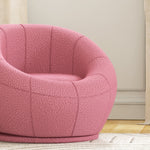 Swivel Lounge Chair, Plush, Single, 120 kg capacity, Pink
