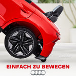 Audi Licensed Children's Electric Car with Remote Control and Safety Belt, Red and Black