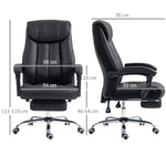 Ergonomic Office Chair, Height Adjustable 145° Reclining, Black
