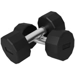 Dumbbell Set 20 kg, Non-Slip, Metal Black