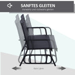 Swing Bench, 2-Seater Garden Swing, Polyrattan