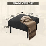 Premium corduroy stool super-soft velour metal frame