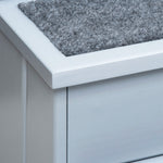 Pet Stairs Dog Stairs 3 Steps Carpet Storage, Grey