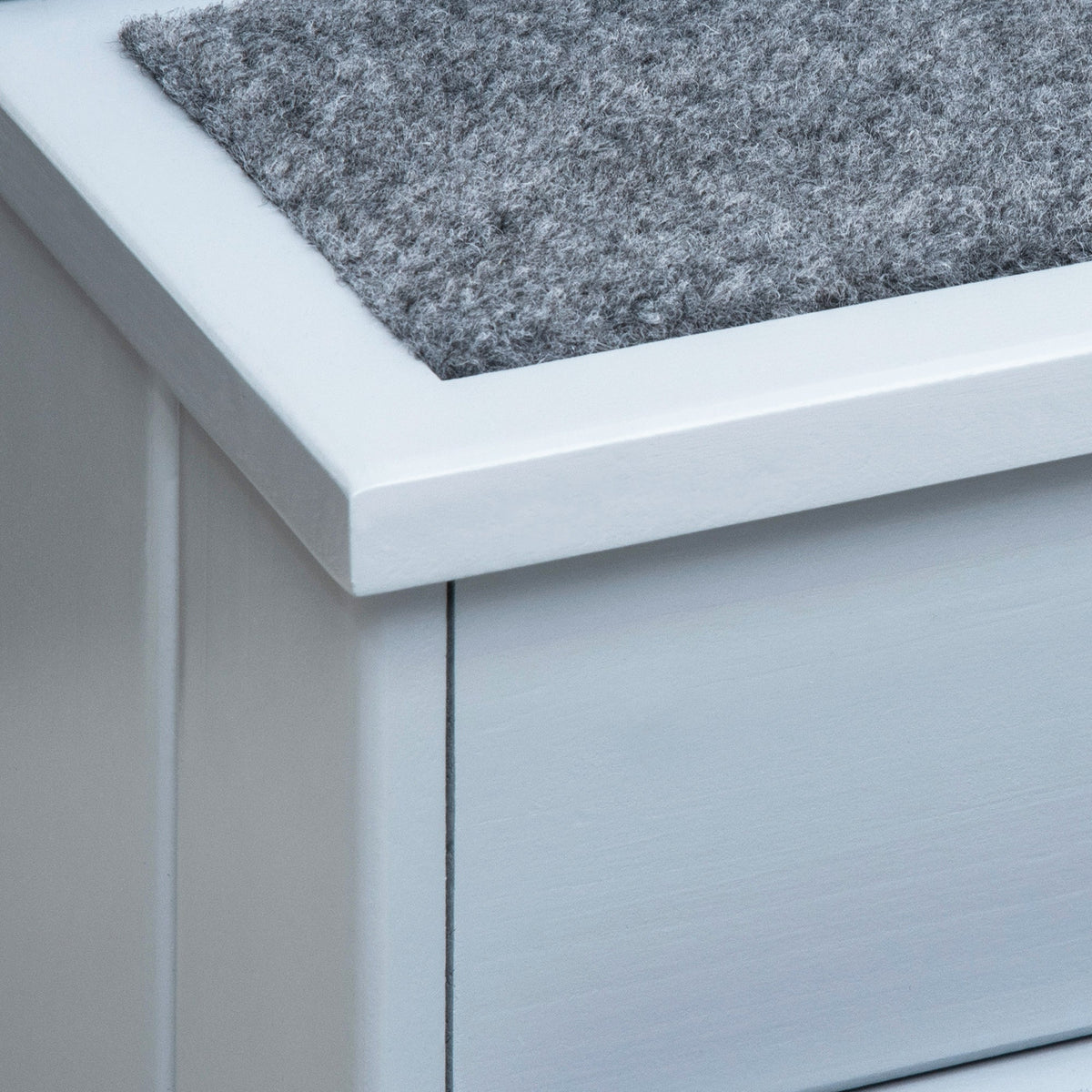 Pet Stairs Dog Stairs 3 Steps Carpet Storage, Grey