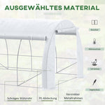 Greenhouse Foil 3.97 x 3.02 x 2m UV Protection Windproof Steel White