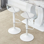 Adjustable Beam Chair (2-Pack) Swivel & Height Adjustable - Transparent/White