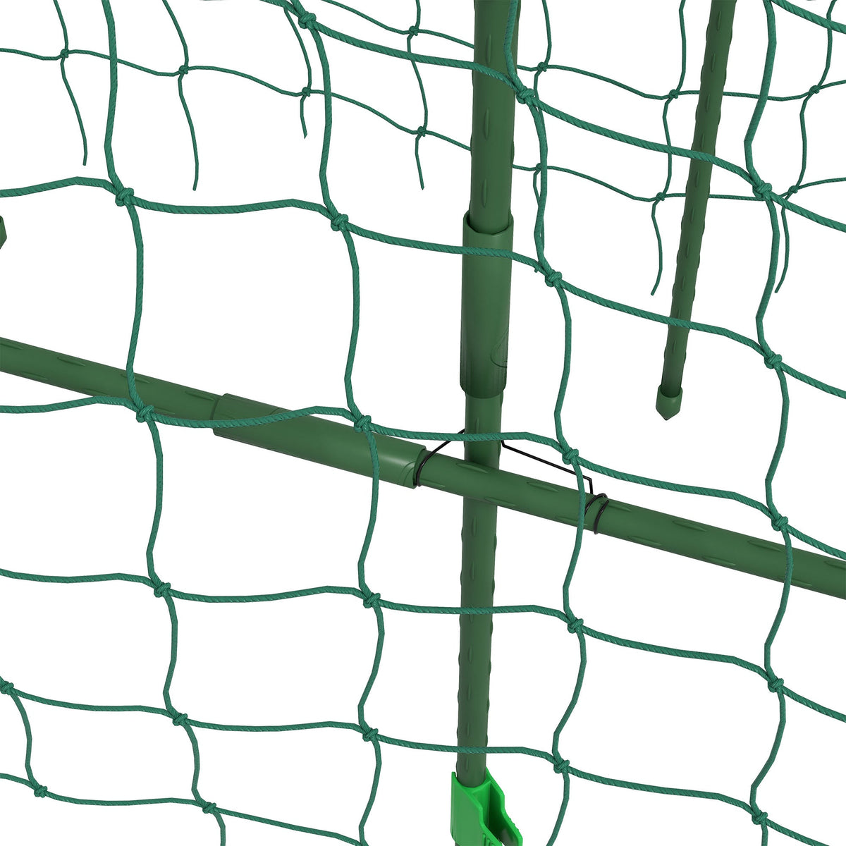 Trellis Adjustable Climbing Aid, Steel Plant Frame with Net, Green