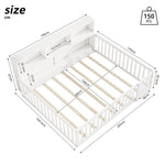 Daybed Sofa Bed 140x200cm Storage Compartment Slatted Base Pine Wood White