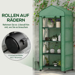 Plastic Greenhouse, 4 Shelves, 69x50x165cm, Green