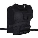 Weighted Vest 20 kg Adjustable Training Oxford Black