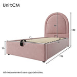 Children's Bed, Single 90 x 190 cm, Pink Velvet
