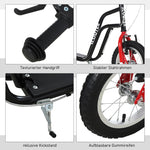 Children's scooter, adjustable handlebar pneumatic tires 12 inches, black