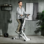Stepper Home Trainer with Handle and 12 Resistance Levels, Black/Silver