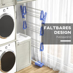 Clothes Dryer Tower, 3 Levels, Foldable, Steel Blue