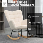 Rocking chair accent relaxation chair with berber fleece beige