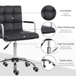 Ergonomic Desk Chair, Height Adjustable with Armrests, Office & Home, Black