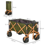 Handcart Foldable Transport Cart with Folding Board, 120 kg, Green