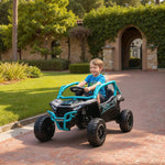Electric Off-Road Vehicle for Children with Remote Control and LED Lights, Blue