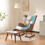 Rocking Chairs, Leisure with Splicing, Footrest