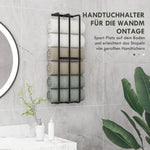 Towel Rail Wall Mounted, 6 Large Towel Holder, Metal