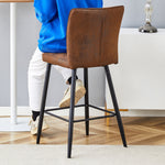 Bar Chair Set 101cm High 2-Piece - Brown Technology Fabric