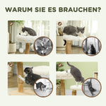 Cat Tree, Play Ball, Beds, Scratching Board, Pearwood White