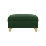 Windsor Stool with Removable Ruffle Skirt and Chenille Fabric, Green