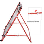 Football rebounder wall and net 96 x 80 x 96 cm adjustable angle red-black