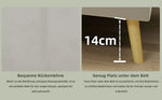 Modern Minimalist Bed Frame, Low-Profile 160x200 cm, Beige Dutch Velvet