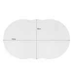 Coffee table, cloud-shaped with drawers and storage compartments