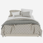 Modern Bed Frame 140x200cm Pneumatic Rod, Beige Dutch Velour